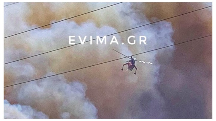 Εύβοια: Μαίνεται η φωτιά στους Ραπταίους – Στη μάχη με τις φλόγες και εναέρια μέσα – ΦΩΤΟ