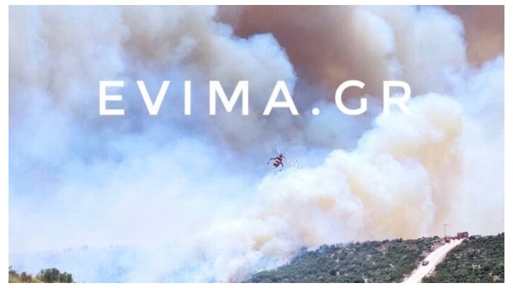 Εύβοια: Μάχη με τις φλόγες στους Ραπταίους – Εκκενώθηκε οικισμός