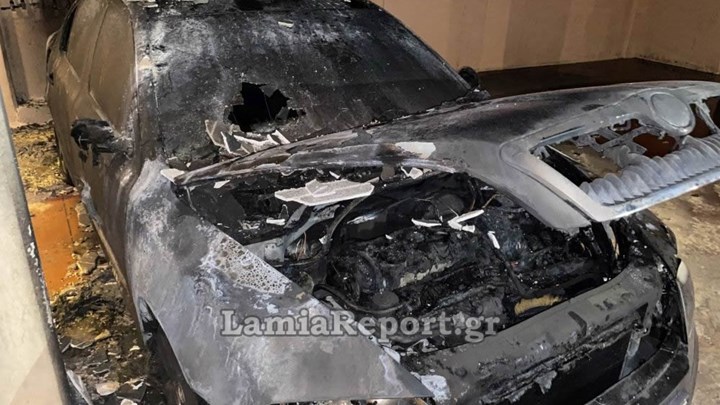 Επίθεση σε πρώην αρχιφύλακα των φυλακών Δομοκού – Έκαψαν το αυτοκίνητό του – ΦΩΤΟ