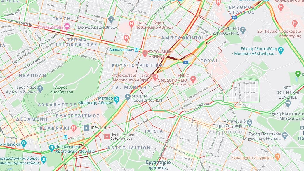 Κίνηση: Μποτιλιάρισμα στον Κηφισό λόγω τροχαίου – Ποιοι άλλοι δρόμοι είναι στο… κόκκινο