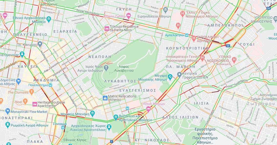 Κίνηση στους δρόμους: Πού εντοπίζονται τα μεγαλύτερα προβλήματα