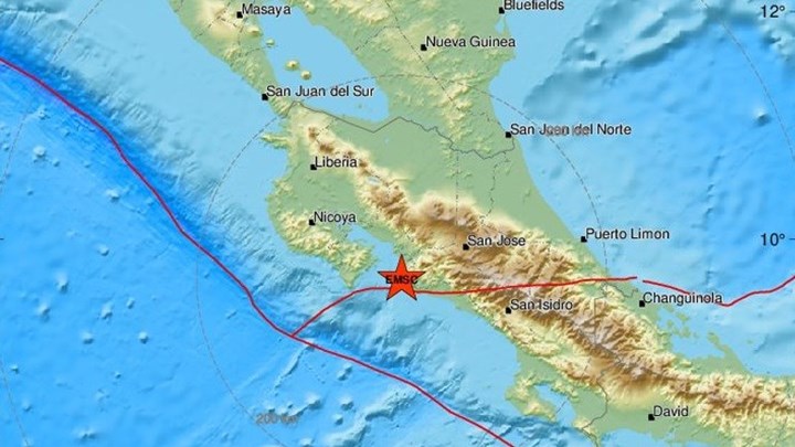 Σεισμός 6 Ρίχτερ στην Κόστα Ρίκα