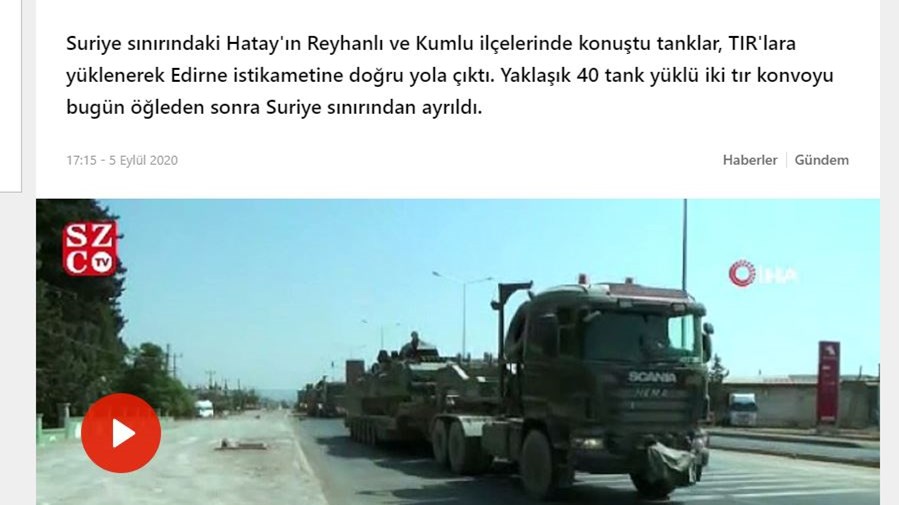 Τουρκικά ΜΜΕ: Η Άγκυρα μεταφέρει 40 άρματα μάχης στον Έβρο