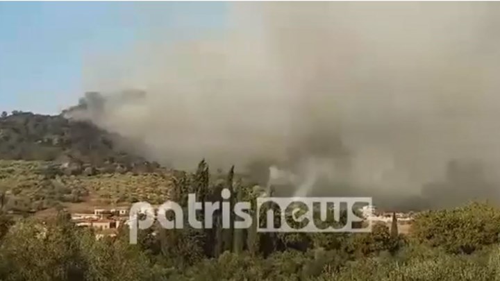 Μεγάλη πυρκαγιά στην Ηλεία – Εισήγηση για εκκένωση του χωριού Δάφνη – ΒΙΝΤΕΟ