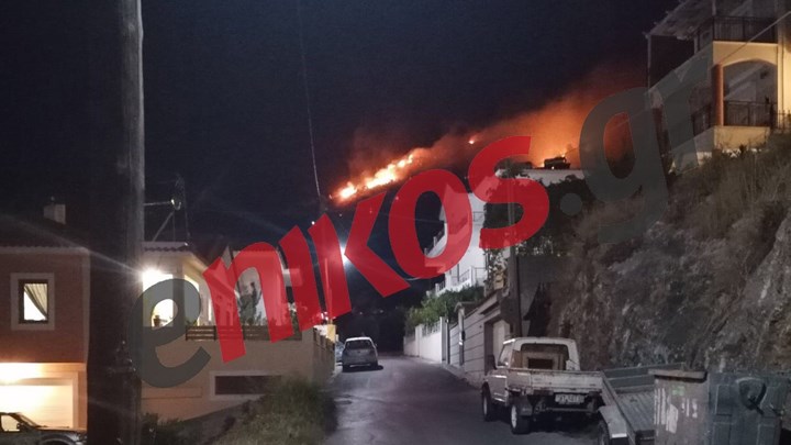 Σάμος: Εικόνες από τη φωτιά κοντά στο ΚΥΤ – ΦΩΤΟ αναγνώστη