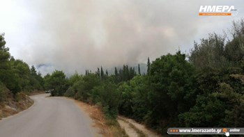 Μεγάλη φωτιά στη Ζάκυνθο – ΦΩΤΟ