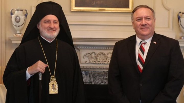 Αρχιεπίσκοπος Ελπιδοφόρος σε Πομπέο: Η Τουρκία θέτει σε κίνδυνο τη σταθερότητα στην περιοχή