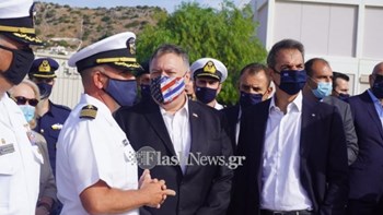 Κρήτη: Στη βάση της Σούδας Μητσοτάκης – Πομπέο – ΦΩΤΟ – ΒΙΝΤΕΟ