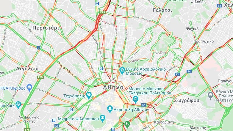 Κίνηση: Σε ποιους δρόμους της Αττικής είναι αυξημένη