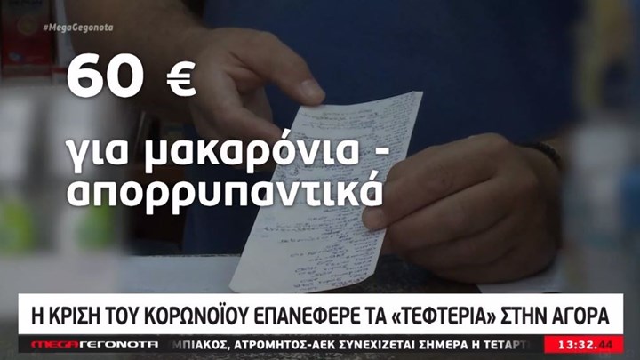 Κορονοϊός: Επέστρεψε το… τεφτέρι στην αγορά – Τι δηλώνει ιδιοκτήτης μίνι μάρκετ στον Κορυδαλλό