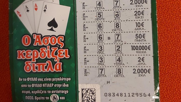 Στην Πτολεμαΐδα ο νικητής των 100.000 ευρώ στο ΣΚΡΑΤΣ «Ο Άσος κερδίζει διπλά»