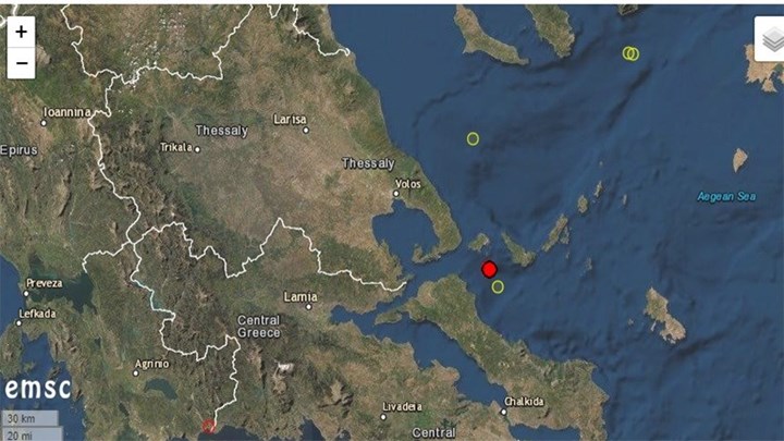 Σεισμός 3,8 Ρίχτερ στη Σκιάθο
