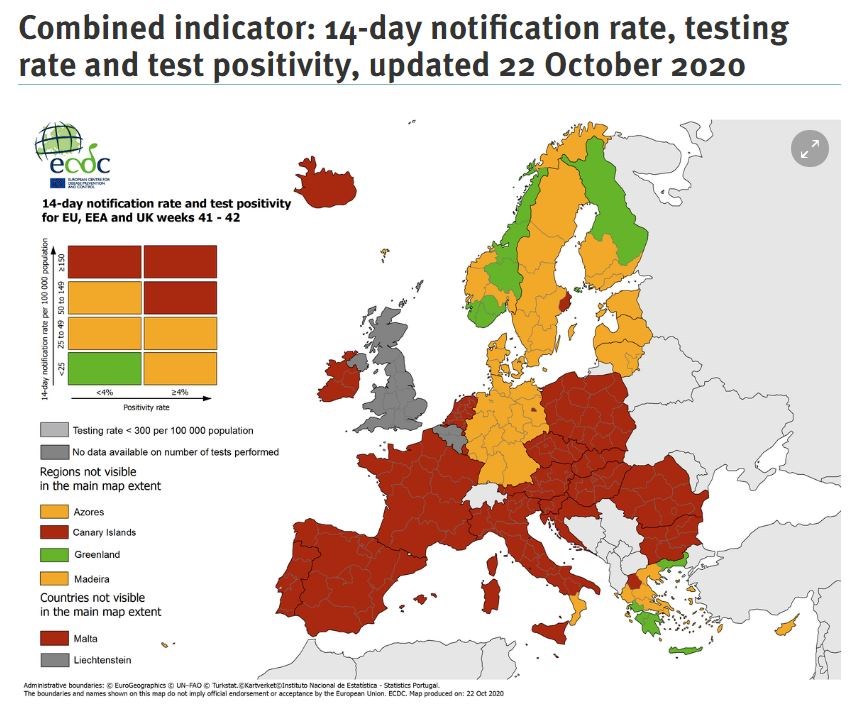 Κορονοϊός: Πού βρίσκεται η Ελλάδα σε σχέση με την Ευρώπη – Η αξιολόγηση του ECDC