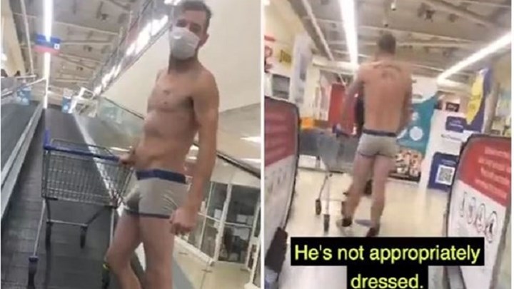 Ουαλία: Πήγε στο σουπερμάρκετ φορώντας μόνο τη μάσκα και τα εσώρουχά του – ΒΙΝΤΕΟ