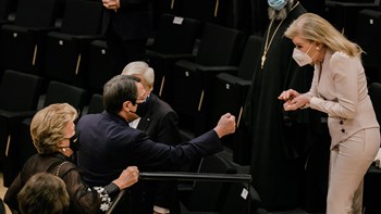 Η Μαριάννα Β. Βαρδινογιάννη στην τελετή βράβευσης του Προέδρου της Κύπρου Νίκου Αναστασιάδη