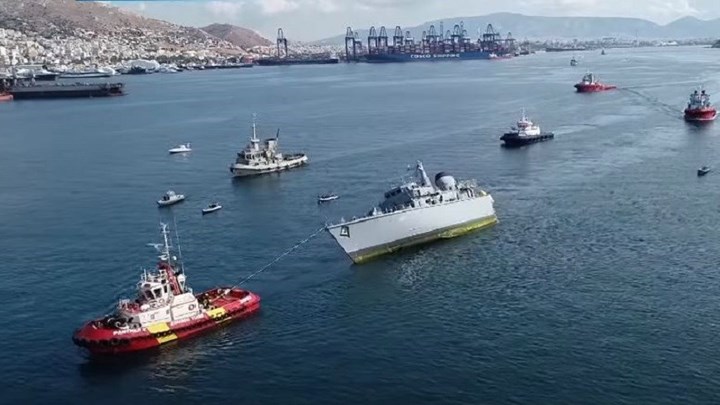 «Καλλιστώ»: Καρέ καρέ η ρυμούλκησή του – BINTEO από drone