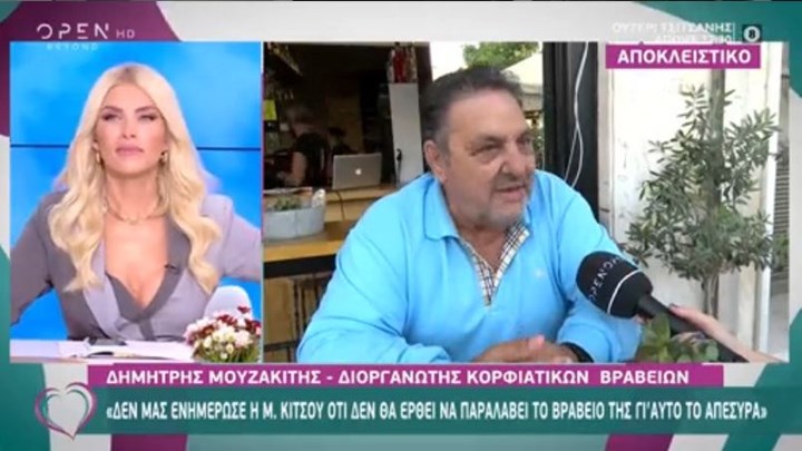Κορφιάτικα βραβεία: Ο διοργανωτής αποκαλύπτει γιατί απέσυρε το βραβείο της Μαρίας Κίτσου – ΒΙΝΤΕΟ