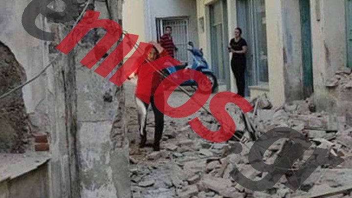 Ισχυρός σεισμός στη Σάμο: Κατέρρευσαν παλιά κτίρια – ΦΩΤΟ αναγνώστη από το Καρλόβασι