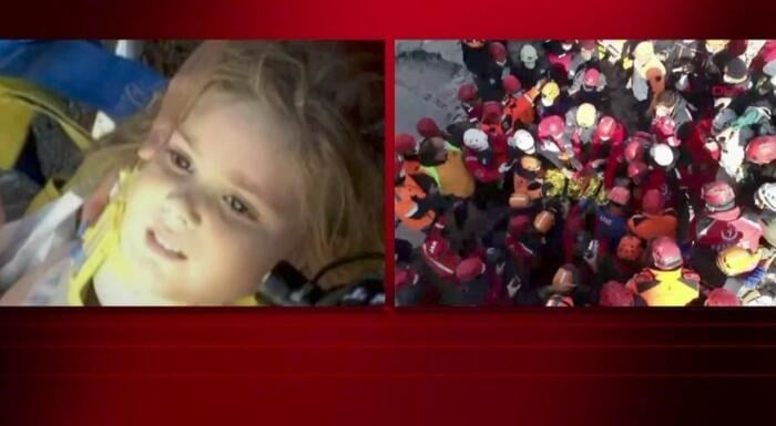 Σμύρνη: Δάκρυα χαράς για την 4χρονη Αΐντα – Ανασύρθηκε ζωντανή 91 ώρες μετά τον σεισμό – ΒΙΝΤΕΟ
