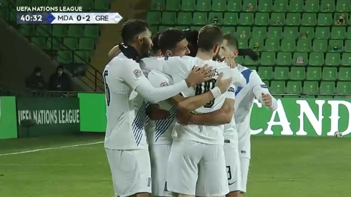 Moλδαβία-Ελλάδα 0-2 (42′)