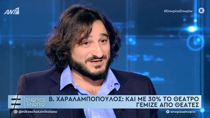 Χαραλαμπόπουλος στο “Ενώπιος Ενωπίω”: Τα θέατρα και με 30% γέμιζαν και δεν υπήρξε κρούσμα – ΒΙΝΤΕΟ