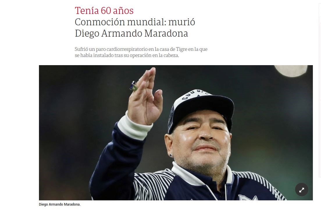 Σοκ στο παγκόσμιο ποδόσφαιρο: Πέθανε ο Ντιέγκο Μαραντόνα