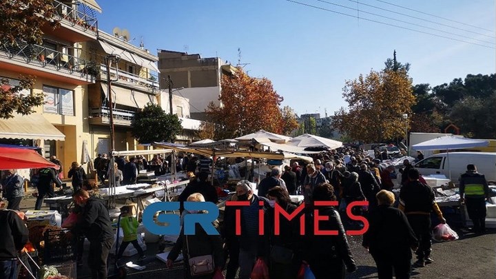 Κορονοϊός – Lockdown: Το αδιαχώρητο σε λαϊκή αγορά της Θεσσαλονίκης – ΦΩΤΟ – ΒΙΝΤΕΟ