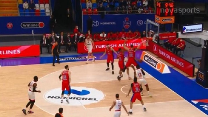 ΤΣΣΚΑ Μόσχας – Ολυμπιακός 80-61 (ΤΕΛΙΚΟ)