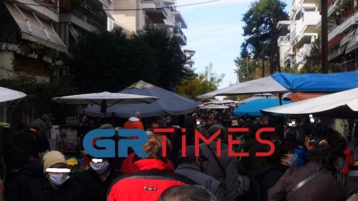 Κορονοϊός: Εικόνες συνωστισμού σε λαϊκή αγορά της Θεσσαλονίκης – ΦΩΤΟ – ΒΙΝΤΕΟ