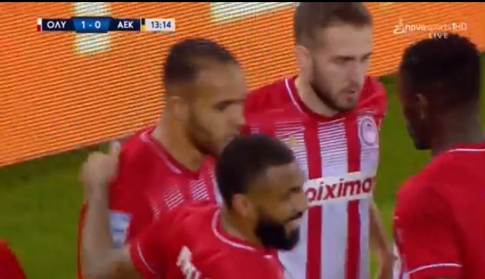 Ολυμπιακός – ΑΕΚ 1-0 (13′)