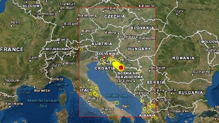 Ισχυρός σεισμός ΤΩΡΑ στην Κροατία