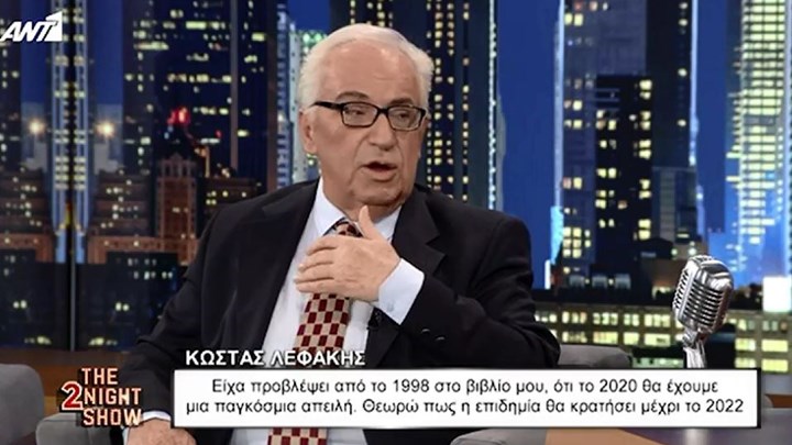 Λεφάκης: Είχα προβλέψει από το 1998 την πανδημία του κορονοϊού – Τι είπε για το 2021 – BINTEO