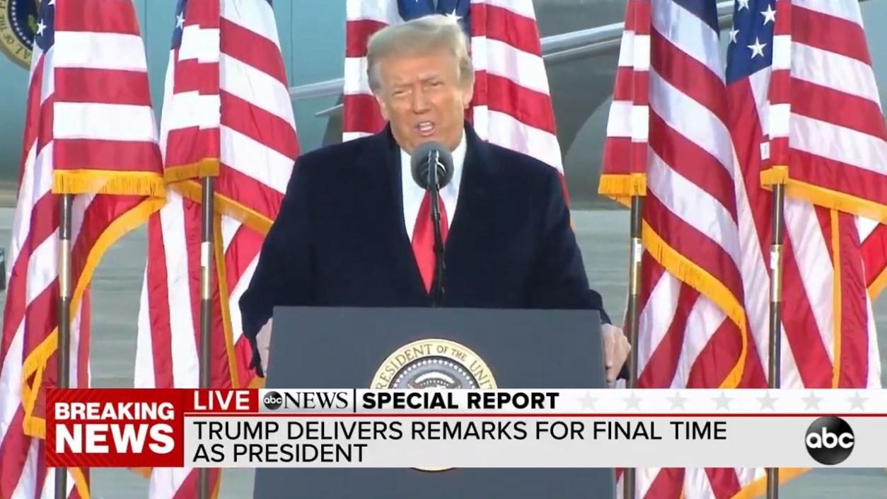 Τραμπ: H αποχαιρετιστήρια ομιλία του – “Θα επιστρέψω…” προειδοποίησε – ΒΙΝΤΕΟ