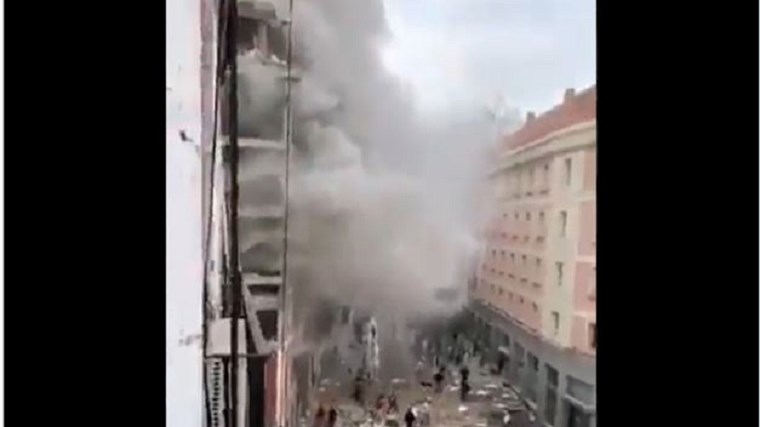 Μαδρίτη: Οι πρώτες ΕΙΚΟΝΕΣ από το σημείο της έκρηξης – Καταστράφηκε κτίριο