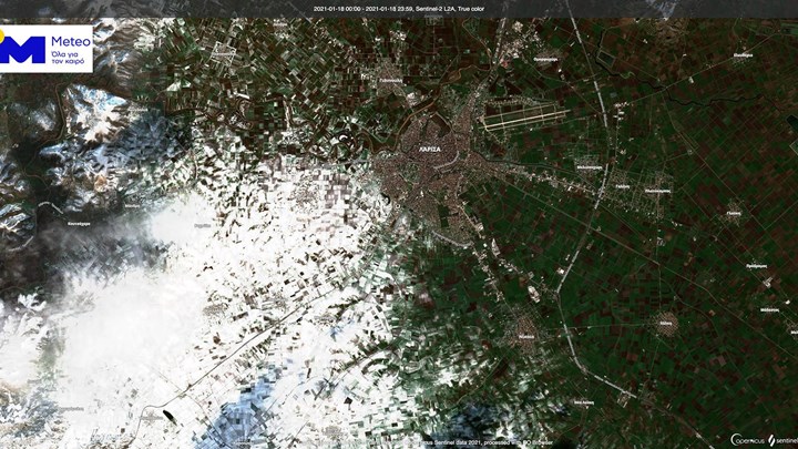 Κακοκαιρία “Λέανδρος”: Καλύφθηκε με χιόνι το 30% της έκτασης της χώρας – Δορυφορικές εικόνες – ΦΩΤΟ