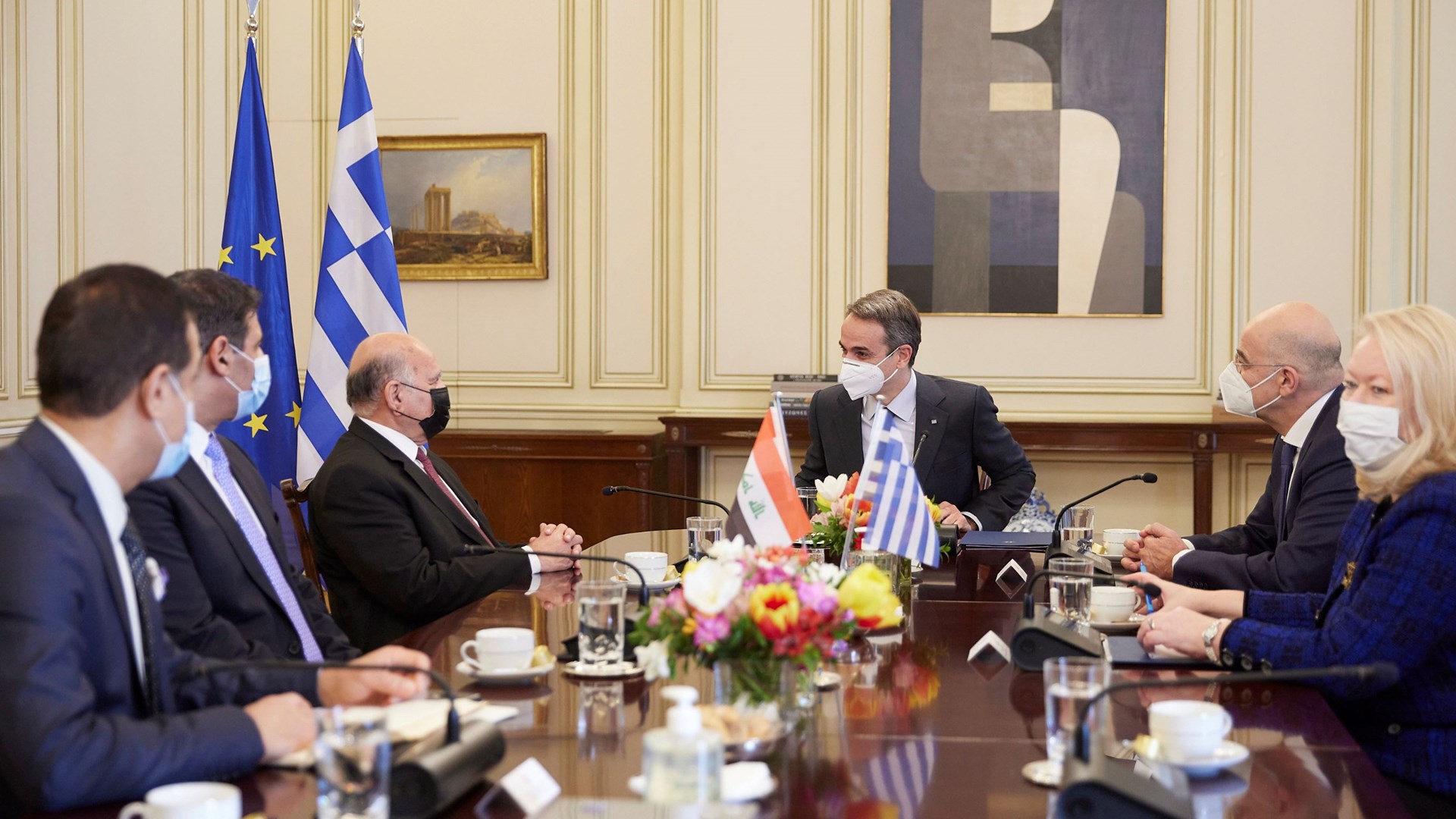 Κυριάκος Μητσοτάκης: Συνάντηση με τον υπουργό Εξωτερικών του Ιράκ – Τι συζητήθηκε