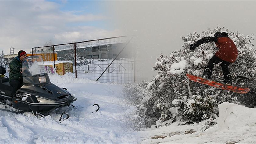 “Μήδεια”: Snowmobile στον Διόνυσο και snowboard στου Φιλοπάππου – ΦΩΤΟ