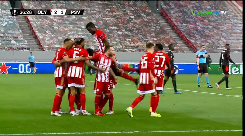 Oλυμπιακός-Αϊντχόφεν 4-2 (83′)