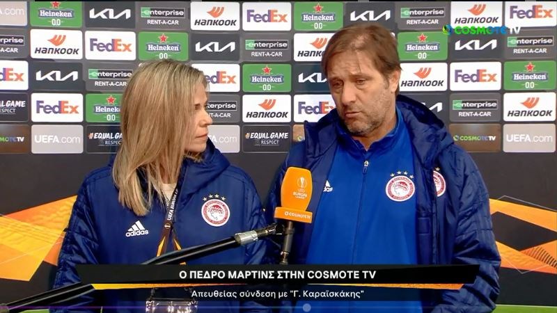 Μαρτίνς: Είμαι πολύ χαρούμενος στον Ολυμπιακό – Πήραμε ένα μικρό προβάδισμα – ΒΙΝΤΕΟ
