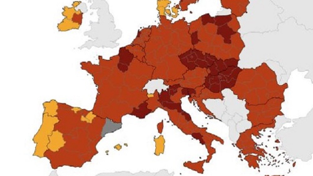 Κορονοϊός-Χάρτης ECDC: Στο “κόκκινο” όλη η Ελλάδα – Αυξήθηκε ο δείκτης θετικότητας