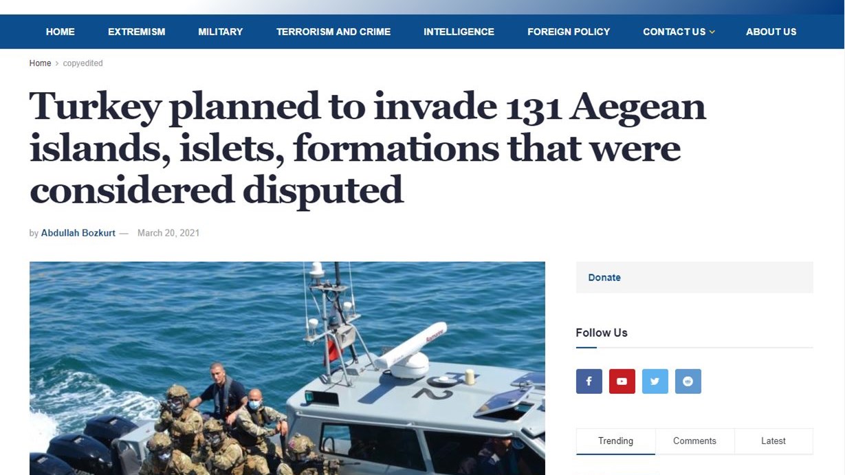 Aποκάλυψη “βόμβα” από Nordic Monitor: Στο φως τουρκικό σχέδιο κατάληψης 131 νησίδων και βραχονησίδων στο Αιγαίο