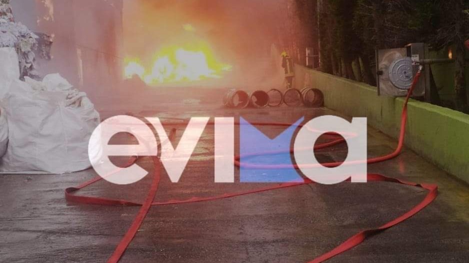 Φωτιά σε εργοστάσιο ανακύκλωσης στο Σχηματάρι: Τρεις τραυματίες – ΦΩΤΟ