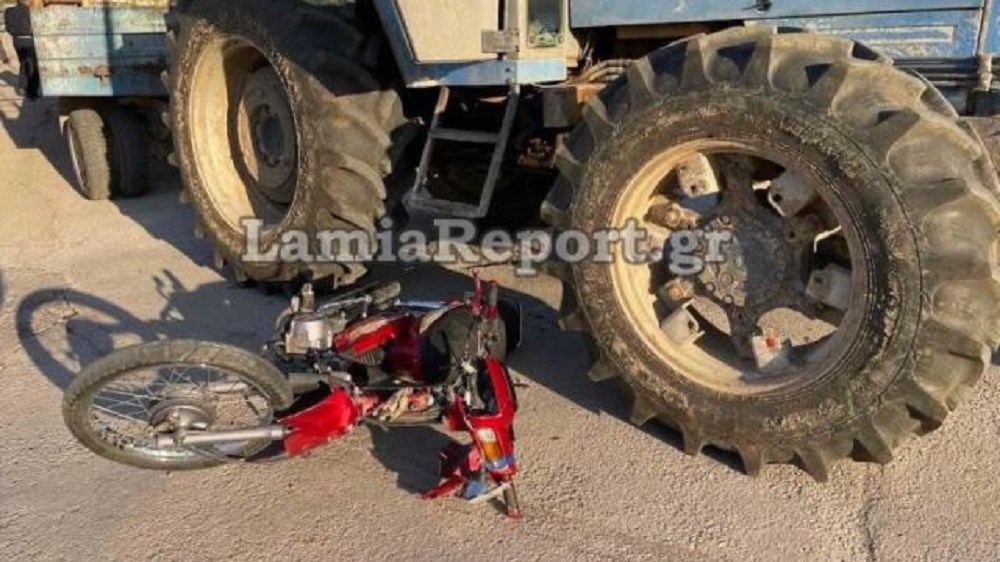 Λαμία: Σφοδρή σύγκρουση μηχανής με τρακτέρ – Σε κρίσιμη κατάσταση 19χρονος μία ημέρα μετά τα γενέθλιά του