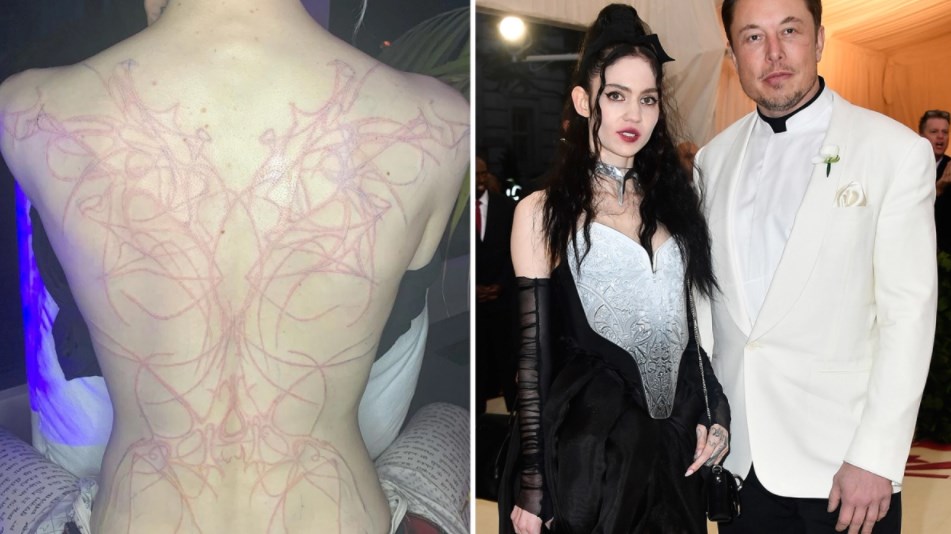 Grimes: Το περίεργο τατουάζ της συντρόφου του Έλον Μασκ – Οι topless ΦΩΤΟ και οι “εξωγήινες ουλές”