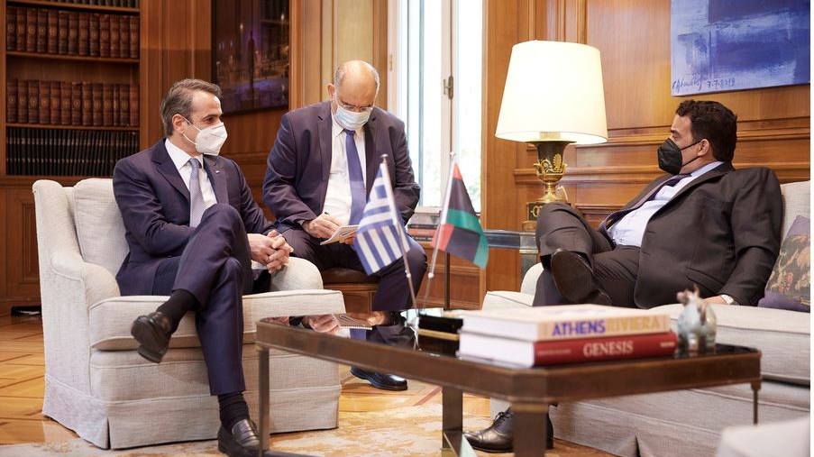 Μητσοτάκης – Αλ Μένφι: Επανεκκίνηση συνομιλιών Ελλάδας – Λιβύης για οριοθέτηση θαλάσσιων ζωνών