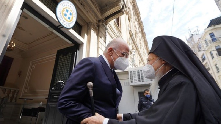 Νίκος Δένδιας: Συναντήθηκε με τον Οικουμενικό Πατριάρχη στο Φανάρι