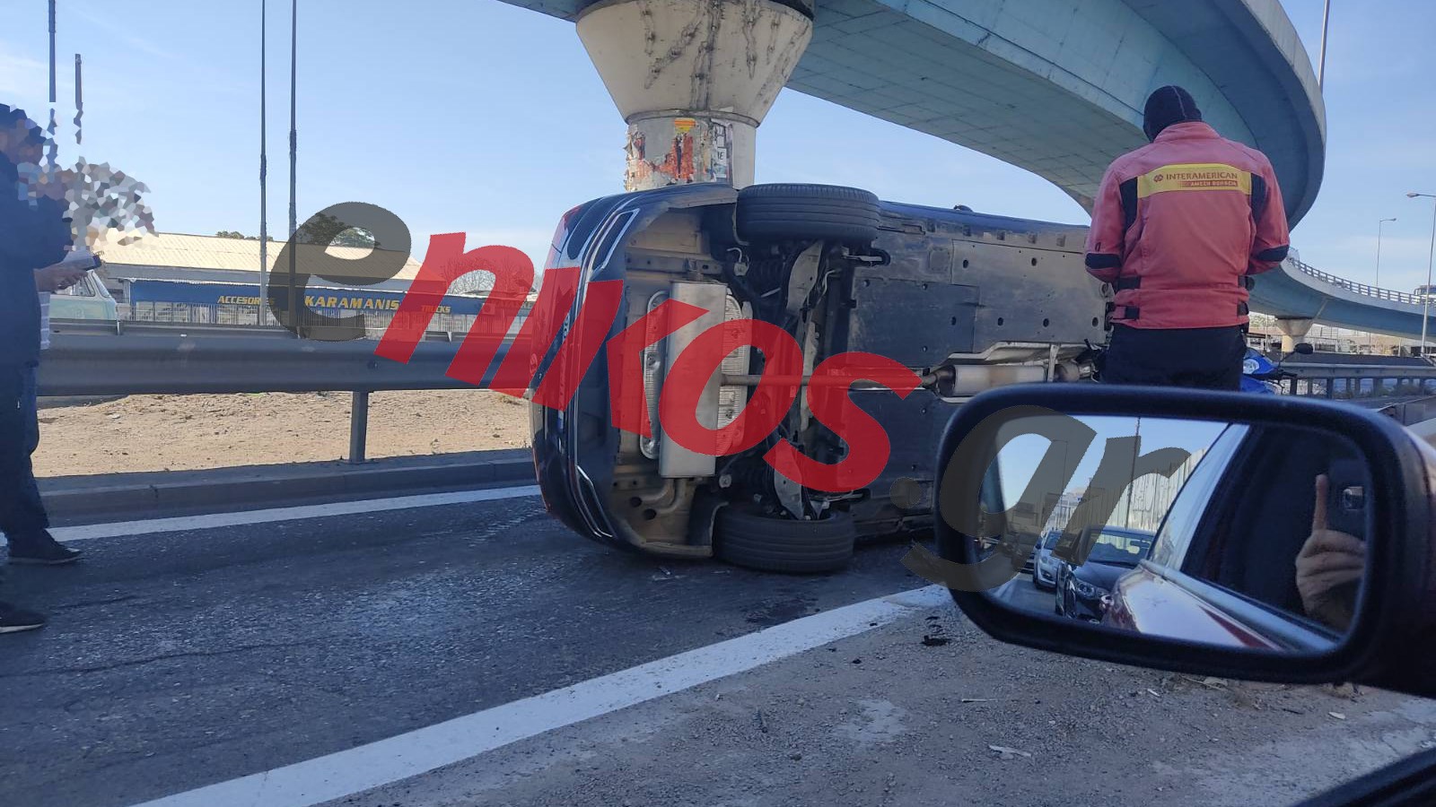 Τροχαίο στον Κηφισό – Αναποδογύρισε αυτοκίνητο – ΦΩΤΟ αναγνώστη