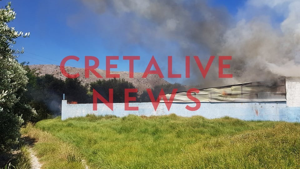 Μεγάλη φωτιά στο Ηράκλειο – ΦΩΤΟ