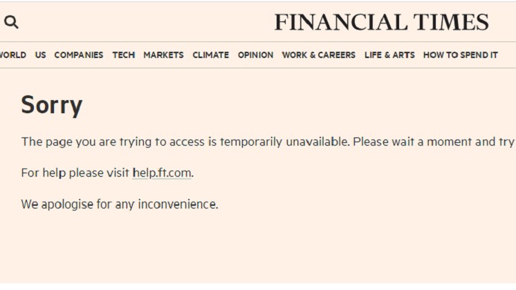Παγκόσμιο “μπλακ άουτ”: Εκτός λειτουργίας sites μεγάλων ειδησεογραφικών μέσων και τεχνολογικών κολοσσών