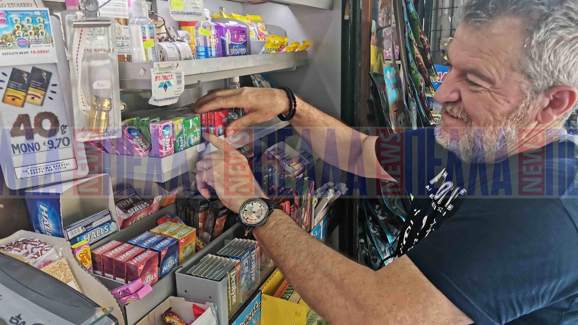 Ο μοναδικός περιπτεράς της Σκύδρας